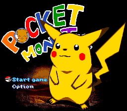 Pocket Monsters (Homebrew) (Hack) — Title screen